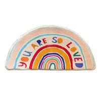 Bath Mat Rainbow Bathroom Mat Absorbent,Non Slip,Fluffy,Microfiber,Machine Washable Bathmat, Thick Bath Mats forBathroom, Kitchen, Doorway50×80cm