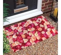 Bath Mat Red 70x120cm Bathroom Bath Mats Non Slip Shower Mat Super Absorbent Water Bathroom Rug, Soft, Quick Dry, Washable Door Carpet Floor Rugs for Home, Kitchen, Toilet, Bedroom, Doormat 6-1242