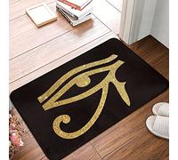 Bath Mat Retro Gold All Seeing Eye Egyptian Eyes 40X60Cm Welcome Mat Funny Bathroom Mats Washable Entrance Rug For Inside Hallway Kitchen