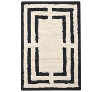 Bath Mat RISALU Black/ Beige 60 x 90 cm Cotton