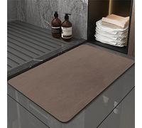 Bath Mat, Rug, Bathroom Mat, Shower Mat, Super Absorbent Floor Mat, Large Absorbent Bath Mat Quick Dry Non Slip Bath Mats for Inside Bath, Bath Matt, Bathroom Carpet Rug Rugs Curry, 35.43x47.24in