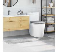 Bath Mat Set 3pc Grey PP 50x80cm+50x40cm+50x50cm Anti-Slip Latex Backing Home UK