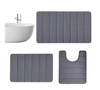 Bath Mat Set | Thick Water Absorbent Toilet Mat Set, Bathroom Entrance Mat, Ideal for Restaurants, Gyms, Hairdressers, Bathrooms and Home Use for Comfort and Cleanliness