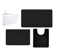 Bath Mat Set | Thick Water Absorbent Toilet Mat Set, Bathroom Entrance Mat, Ideal for Restaurants, Gyms, Hairdressers, Bathrooms and Home Use for Comfort and Cleanliness