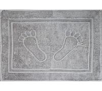 Bath mat, shower rug approx. 50 x 70 cm, 750g./m², terry, monochrome, 100% cotton plain., 100 % Cotton, silver-grey, 50 x 70 cm