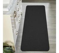 Bath Mat,Ultra Thin Bathroom Runner Rugs,Large Bath Mats for Bathroom,Quick Dry,Non-Slip,Machine Washable,Low Pile,Bath Rug,Shower Outside,Sink,Home Decor Accessories.Black,2'x5'（24x60inch）