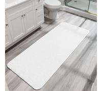 Bath Mat,Ultra Thin Bathroom Runner Rugs,Large Bath Mats for Bathroom,Quick Dry,Non-Slip,Machine Washable,Low Pile,Bath Rug,Shower Outside,Sink,Home Decor Accessories.Cream,1'5"x4'11"（17x59inch）