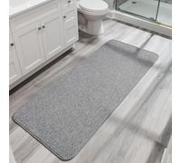 Bath Mat,Ultra Thin Bathroom Runner Rugs,Large Bath Mats for Bathroom,Quick Dry,Non-Slip,Machine Washable,Low Pile,Bath Rug,Shower Outside,Sink,Home Decor Accessories.Grey,2'x5'（24x60inch）