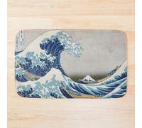 Bath Mat Under the Wave off Kanagawa - The Great Wave - Katsushika Hokusai 20 x 31 inch Non-slip Bathroom