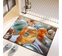 Bath Mat Vibrant Super Absorbent Bath Mats for Bathroom Rug, Quick Dry Non-Slip Shower Floor Mat, Washable Rugs with Rubber Backed, Carpet for Living Room, Bedroom, Kitchen, Toilet, Door 45x70cm 3-689