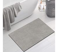 Bath Mat Water Absorbent Bathroom Mat Non Slip Anti Mould Bathroom Rugs Diatomaceous Earth Bath room Carpet Quick Dry Anti-slip Floor Mat for Shower Stall Bathtub Sink Bedroom (Gray, 40 x 60 cm)