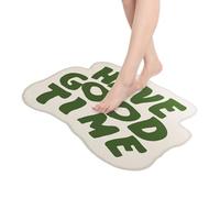 Bath Mat with Letters - Cute Bath Mat Words | Soft Non-Slip Washable Fun Bathroom Rug | Retro BathMat for Bedroom Bathroom Dorm Kitchen | Small Baths Rug for Shower