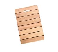 Bath Mat Wooden Shower Mat Non Slip Anti Mould, Rectangular Duck Board Waterproof, Bamboo Bath Matt For Bathroom, Outdoor Shower & Spa, Very Suitable for the Elderly and Children(Dark color,50cmx60cm)
