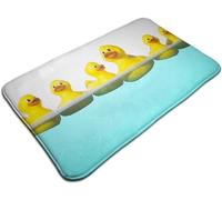 Bath Mat Yellow Rubber Duck Blue Home Decor Doormat Rug Indoor/Outdoor Door Mats Non Slip Floor Mat Small Bathmat Decor Entrance Rugs Bath Rug Kitchen Rugs 36x24 Inch In