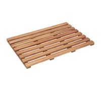 Bath Mats 2 Pieces Solid Wood Acacia 56 x 37 cm Non-Slip Waterproof Shower Mat Bathroom Mat Absorbent Quick Drying for Shower Tub Sauna Guest Room Comfort and Hygiene