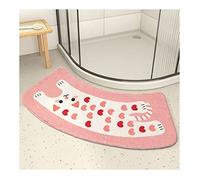 Bath mats Curved Bath Mat for Corner Shower, Plush Weave Bathroom Shower Floor Rug Machine Washable, for Bathroom, Shower, Bedroom, Kitchen, Doorway, Anti-Bacterial 45X100cm