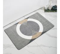 Bath Mats For Bathroom White Circle Non Slip with Ultra Soft Microfibers Shower Rug with Strong Water Absorbent,Fluffy Machine Washable Absorbent Bath Mat