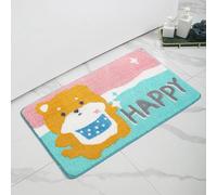 Bath Mats For Bathroom Yellow Dog Non Slip with Ultra Soft Microfibers Shower Rug with Strong Water Absorbent,Fluffy Machine Washable Absorbent Bath Mat