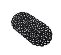 Bath Mats PVC Floor Empty Oval Water Drop Bathroom Anti-slip Mat Shower Room Bathtub Bath Anti-slip Mat For Bath(Black)