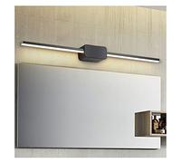 Bath Mirrorps, Simple 41/61/81Cm Mirror Front Lights,Postmodern European Style Black Iron Acrylic Bathroom Waterproof Fog Wash Basin Bedroom Dresser Led Light Wall Light/61Cm