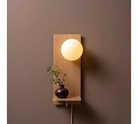 Bath Mirrorps, Wallps,Nordic Round Wallp with Glass Shade E27 Modern Spherical Wall Light Wabi-Sabimalist White Wallp for Mirror Lights Bedrooms Livirooms Dinirooms/Matte/12Cm