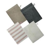 Bath Mitt | Floor Wipes with Loop | 4 Pieces Cotton Sponge Glove for Hand Face Leather for Men and Children