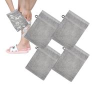 Bath Mitts - 4-Pack Washcloth Gloves with Loop | Flexible and Resilient Mitt, Soft Absorbent Face Body Towels for Kids Babies Travel Spa Home Bathing, 8.66x5.91 inches