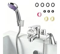 Bath Mixer Taps with Shower Attachment & Hose, Single Lever Bath Mixer