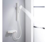 Bath Mixer Taps with Shower Head 3 Modes Handheld Shower Hot and Cold Shower Sets for Bathroom Wall Mounted with 1.5M Hose White