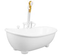 Bath Mug Bathtub Drinks Glass, 300ml White Plastic Party Cocktail Cup | Button Included, 3 X Aa Model, Easy to Use, Versatile for Home Bar and Restaurant