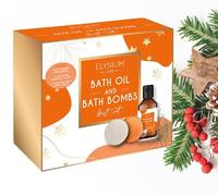 Bath Oil & Bath Bomb Gift Set Mandarin & Ginger Honey Neroli Scent Elysium Spa