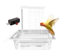 Bath Pack - Birca Succina | Automatic Bath Diagram for Parrots Baths | Automatic Bird Shower Tub | USB Automatic Bath | Motorized Tray For