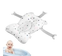 Bath Pad - Foldable Soft Support Cushion, Adjustable Mesh Bathtub Insert | Ergonomic Headrest Cushion, Floating Seat, Non Slip Dented Body Holder Showers, Basins, Travel Use