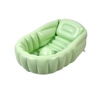 Bath Pad Foldable Tub Chair Shelf Mini Bathtub Seat Cushion Mat Inflatable with Support | Travel Portable | Paddling Pool Soft Tubs(Green)