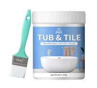 Bath Paint Gloss White, Bathtub Repair Kit, Bath Enamel Paint,500g High Gloss Finish Fast-Drying Formula for Tile, Metal, Shower, Sink, Furniture, Chips and Scrapes