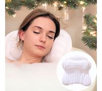 Bath Pillow Bathtub Pillow, Ergonomic Bath Pillows for Tub Neck and Back Support, Bath Tub Pillow Rest 3D Air Mesh Breathable Bath Accessories for Women & Men, Spa Pillow, Powerful Suction Cups