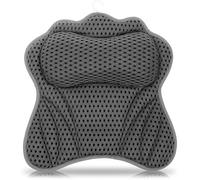 Bath Pillow Ergonomic Luxury Bathtub Pillows Head Neck Shoulder Support Tub Pillow with 6 Suction Cups Soft 4D Mesh Fabric Cushion Non-Slip Relaxing Bath Accessories Fits All Bathtubs(grey)