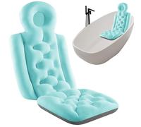 Bath Pillow - Premium Full Body Bath Pillow | Comfortable Memory Foam Bath Mat with Strong Suction Cups, Back Support without Slip Spa Quality for Relaxation, Waterproof Bath Cushion for Adults
