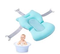 Bath Pillow Support Mat - Foldable Non-slip Cushion with Safety Belts | Soft Bath Pillow, Adjustable Buckles for Home & Travel