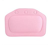 Bath Pillows for Head and Neck, Foam Padded Super Soft Bathtub Pillow, PVC Material Ergonomic Bath Cushion with Suction Cups for Back Shoulder Support (Pink)