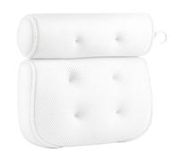 Bath Pillows for Head and Neck, Waterproof Bath Cushion with 6 Suction Cups, Soft Bathtub Pillow for Relaxing Bath, Fits Most Bathtubs (33x30x8.5 cm)