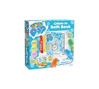 Bath Pop Bath Book & Paint Stick Set - 5 Piece Non-Toxic Mess-Free Toddler Bath Crayons - Twist-Up Washable Bathtub Paint for Kids - Creative Sensory Water Play Toy for Ages 18m+