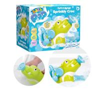 Bath Pop Wind Up Sprinkly Croc - Floating Water Toy Cup Bath Toy | Kids Crocodile Swimming Shower Squirter Device for Bathtub Basin Nursery Pool Reusable Fun Birthday Gifts for Babies Toddlers