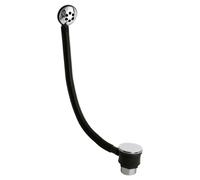 Bath Push Button Waste with Round Overflow for Baths up to 3mm Thick - Chrome
