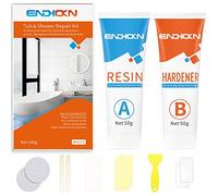 Bath Repair Kit White, Endhokn Enamel, Porcelain, Acrylic, Fiberglass, Ceramic Sink Repair Kit, Tub Tile Ceramic Toilet Shower Kit & Tray & Chip & Pedestal Crack Hole Scratches Repair