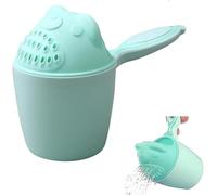 Bath Rinser Cup for Babies, Reusable Bath Jug for Baby Hair Washing Detachable Baby Bath Cup for Protecting Infant Eyes (Blue)