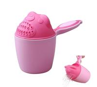 Bath Rinser Cup for Babies, Reusable Bath Jug for Baby Hair Washing Detachable Baby Bath Cup for Protecting Infant Eyes (Pink)