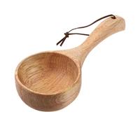 Bath Salt Scoop Wooden Kitchen Scoop Rice Spoon Multipurpose Large Solid Wood Water Spoon Scoops for Canisters Flour Scoop 8 Inch Soup Scoop Round Serving Soup Tablespoon for Cooking Stirring