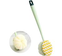 Bath Scrubber & Back Brush - Extra Long Handle, Dual-Sided For Gentle Cleansing, Soft Bristles, Portable Shower Back Brush, Fits All Skin Types, With Hanging For Easy,Green