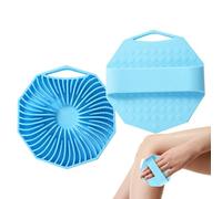 Bath Scrubber Body Scrubber - Scrubber for Exfoliating Scrub, Soft Silicone Bristles, Ergonomic Non Slip Grip, Skin Friendly | 2 Pack LOOFAH Massager Cleaning for Men, Women,